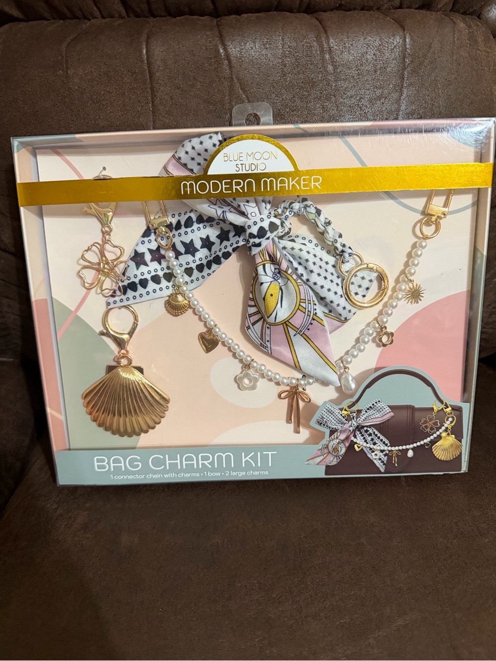 Modern Maker Pink & White Bag Charm Kit